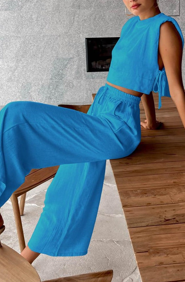 Variant image for Heidi | White Linen Pants | Women's Trousers | Linen Pants Women-3
