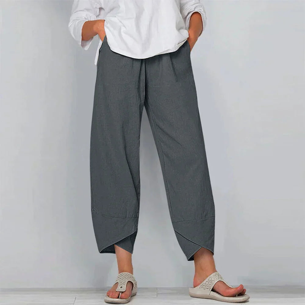 Emily | Linen Pants Women | Trousers | Women's Trousers-3