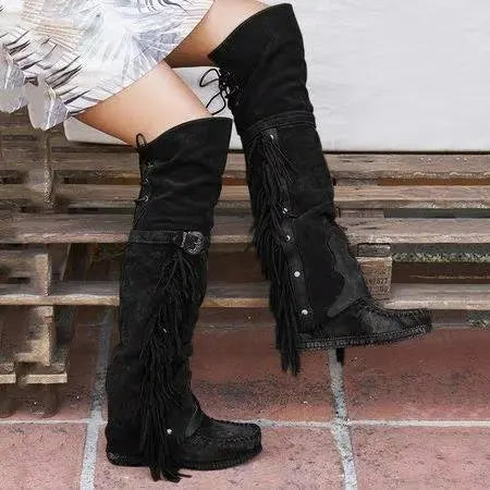 Variant image for Emily | Knee High Boots | Black Knee High Boots for Women-7