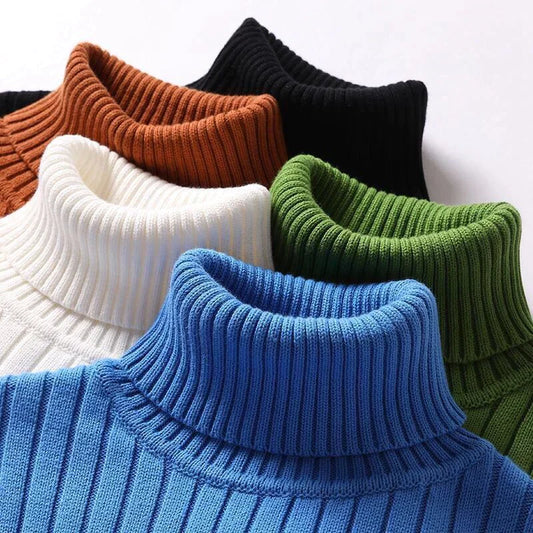 Wyatt | Men's Turtleneck Sweater | Merino Wool, Luxury Comfort, Size M, Charcoal-2
