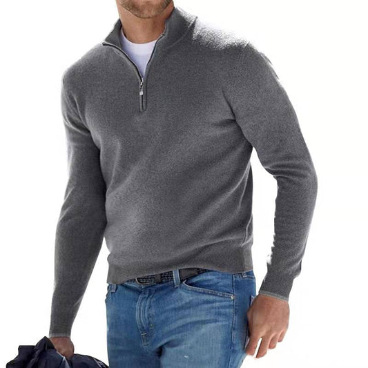 Marius | Men's Quarter Zip Sweater | Black, Large | Men's Sweater, Half Zip Sweater-2