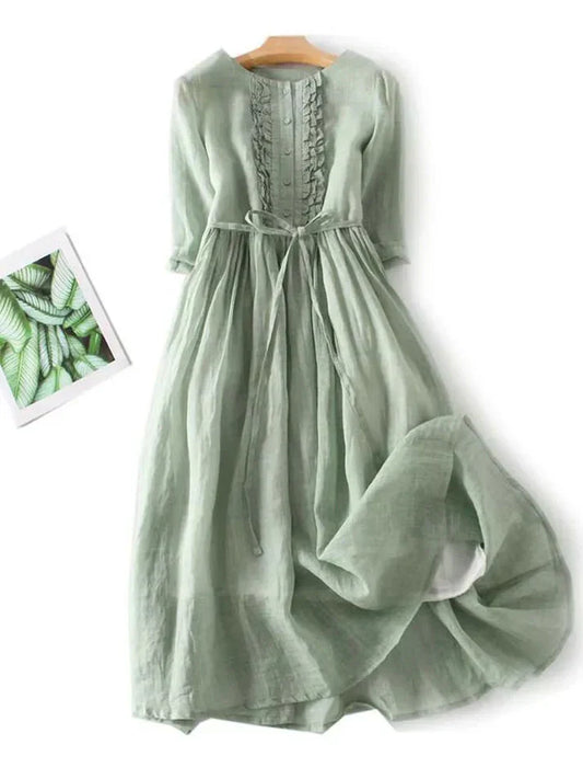 Jaya | Midi Dress | White Midi Dress, Floral Midi Dress Size M-1