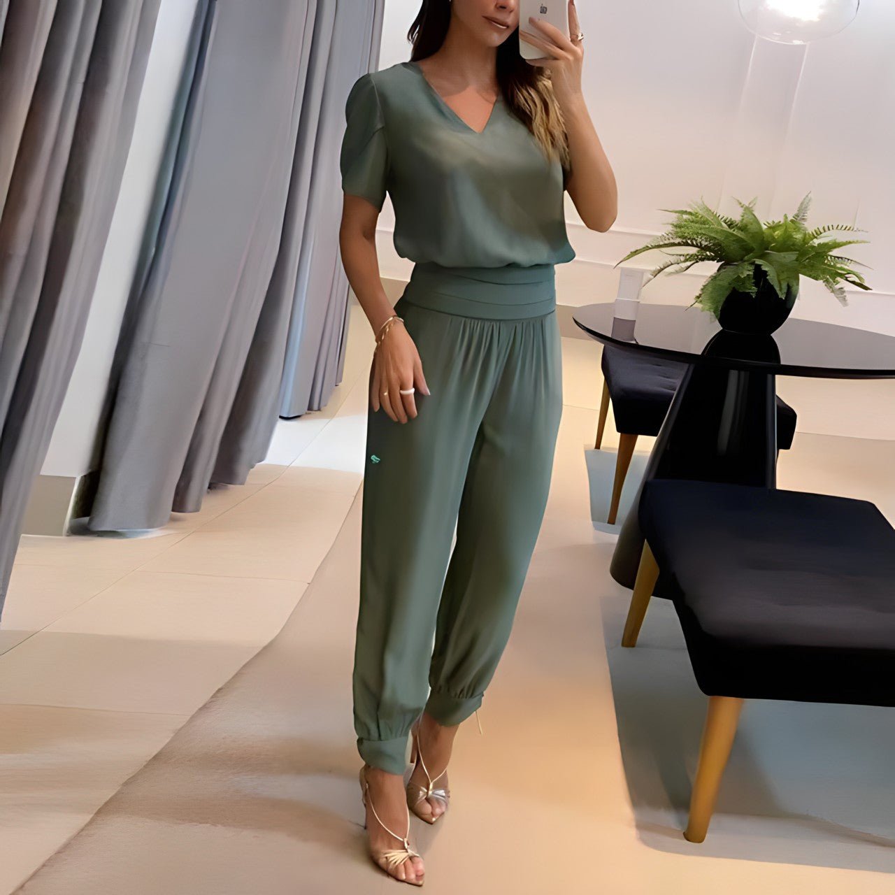 Alexandra Blouse and Pants Set - Chic Style and Ultimate Comfort-3