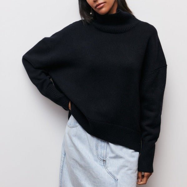 Variant image for Bodil | Turtleneck Sweater | Black Turtleneck, Cozy Roll Neck Jumper-7