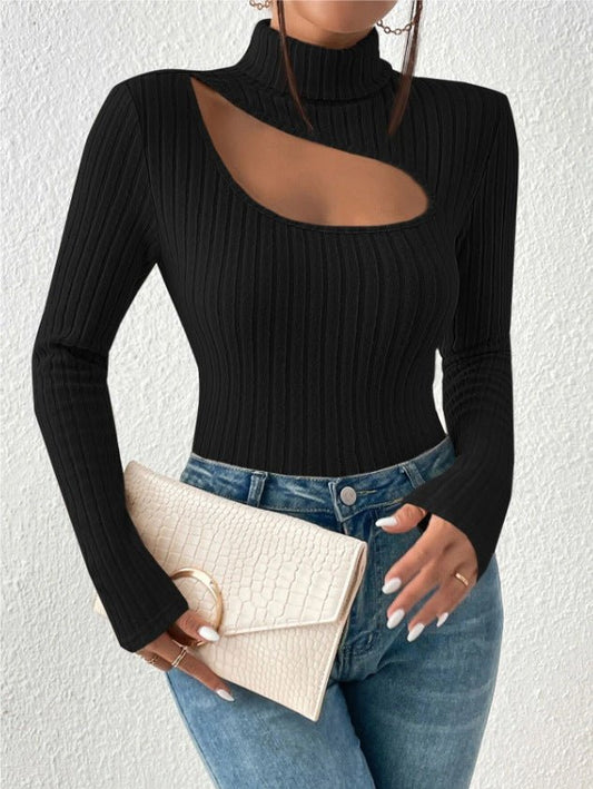 Ofelia | Turtleneck Sweater | Black Turtleneck, Size M-3