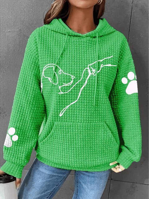 Emma | Hoodie | Dog Print, Cozy | Size M-2