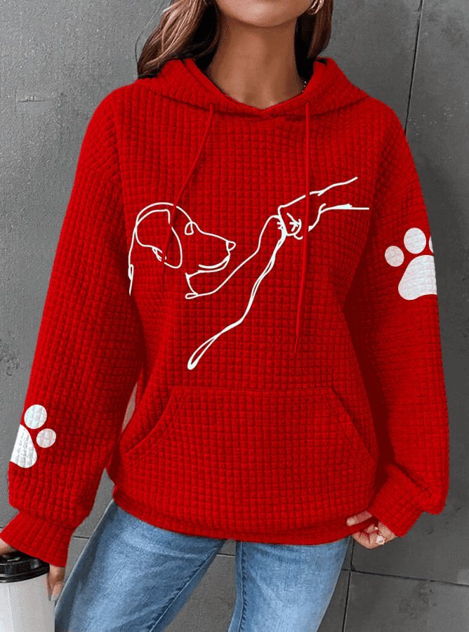 Variant image for Emma | Hoodie | Dog Print, Cozy | Size M-29