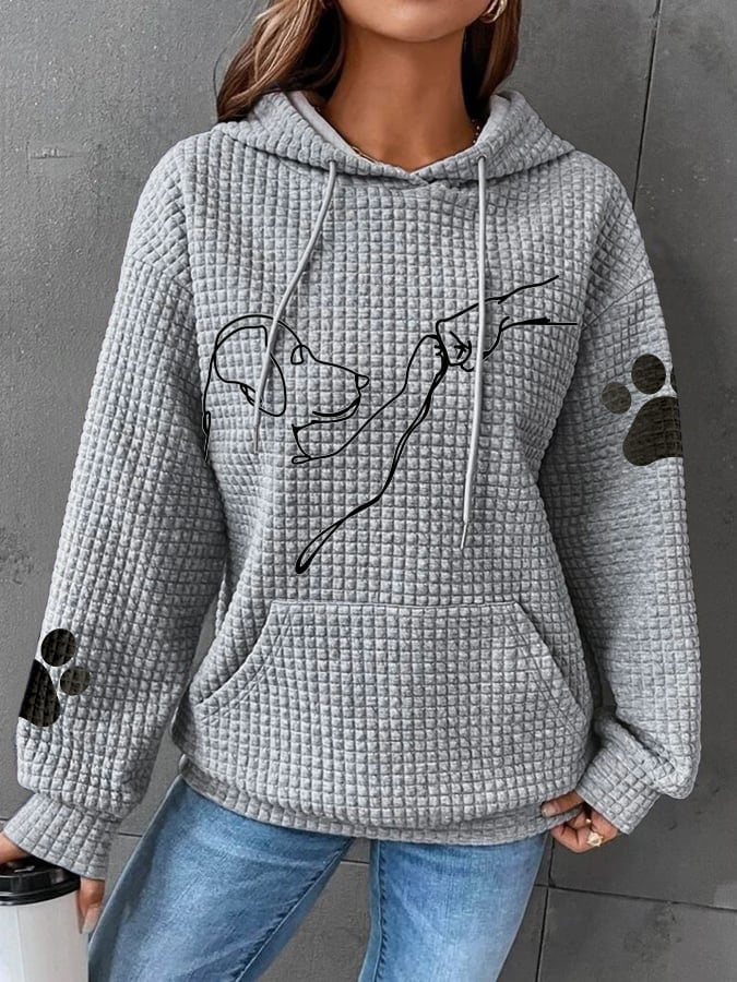 Variant image for Emma | Hoodie | Dog Print, Cozy | Size M-22