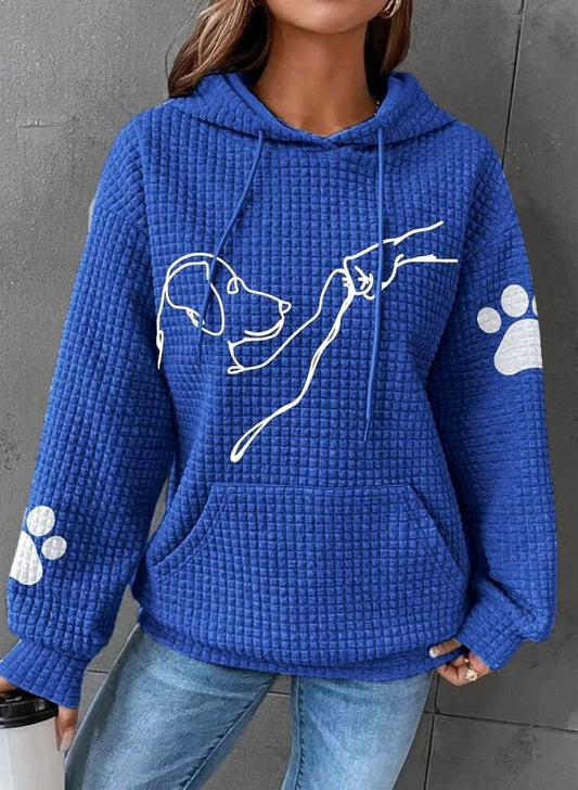 Emma | Hoodie | Dog Print, Cozy | Size M-1
