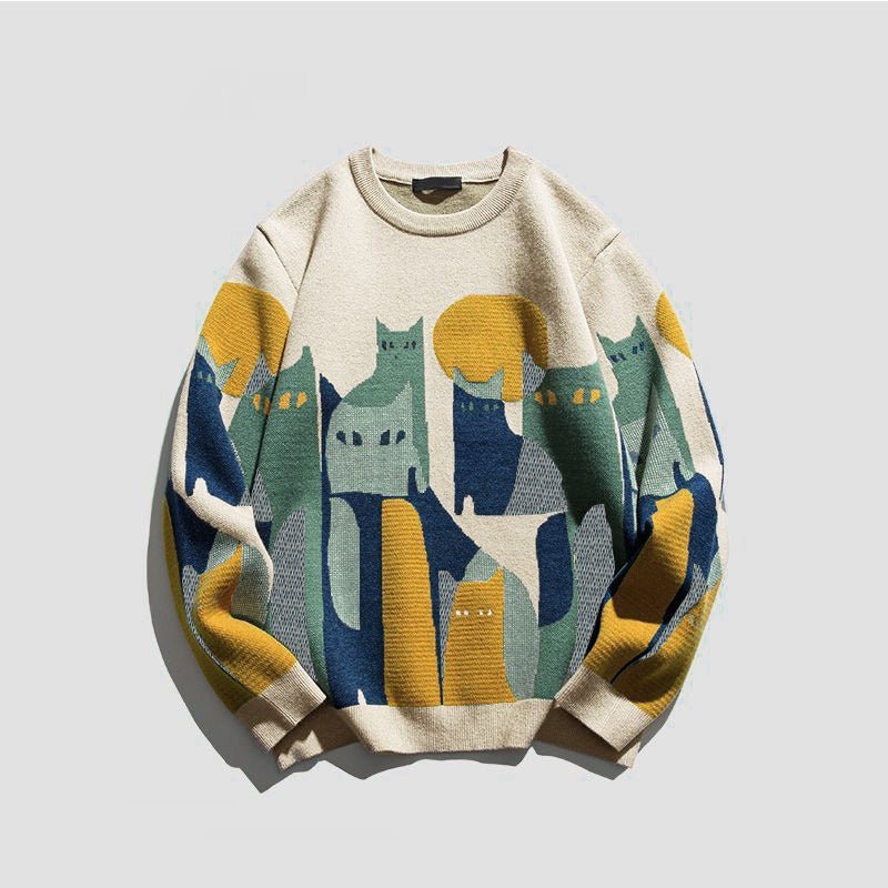 Variant image for Emma | Sweater | Cat Print, Cozy | One Size-6