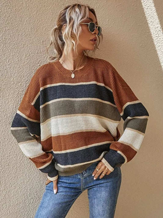 Reese | Sweater | Sweaters for Women, Cozy Stripes, Size M-2