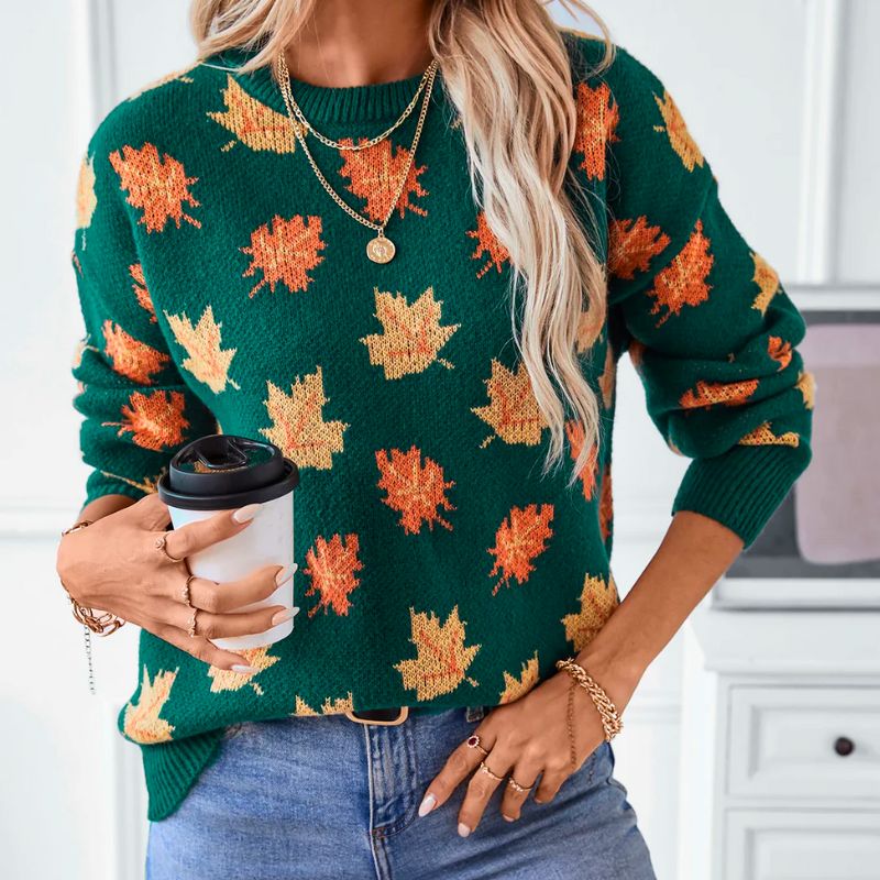 Willow | Sweater | Sweaters For Women, Autumn Leaves, Size M-3