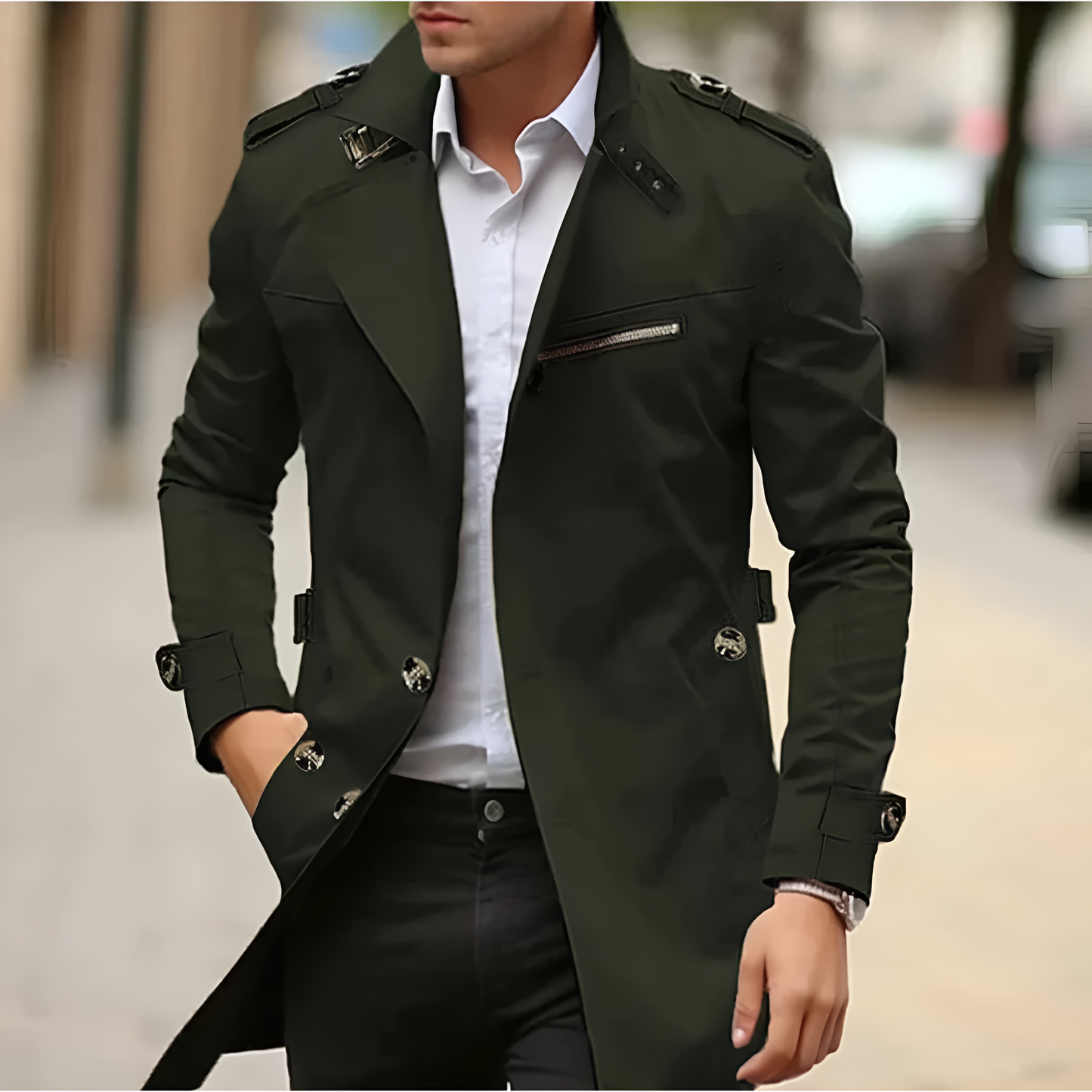Lee | Stylish Elegant Trench Coat for Men - Image 4