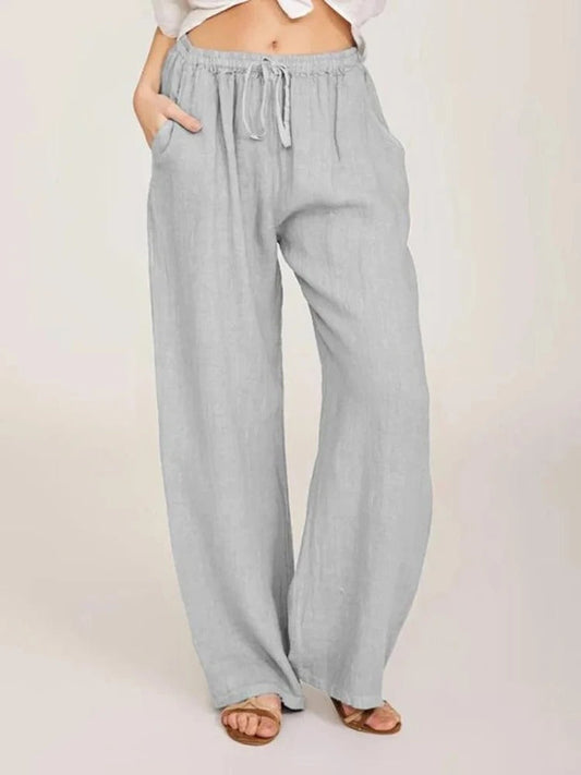 Bernice | Wide Leg Pants | Linen Pants Women, Comfortable Fit, Multiple Sizes-1