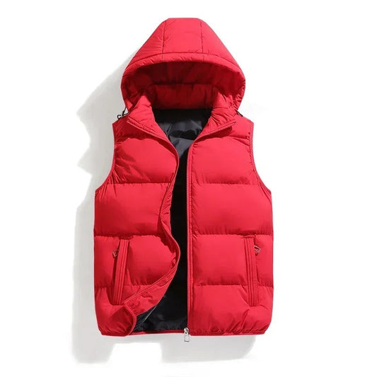Men's Puffer Vest Black Size L Quilted Polyester-1